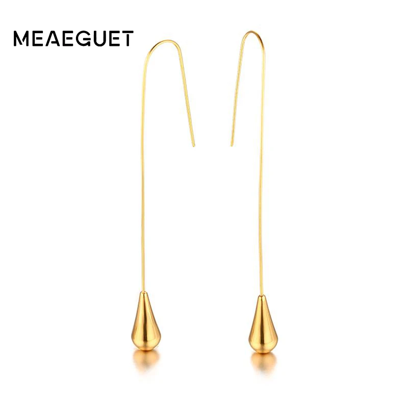 

Meaeguet Simple Tassel Long Drop Earring For Women Water Drop Dangle Earrings Jewelry Bijoux Brincos