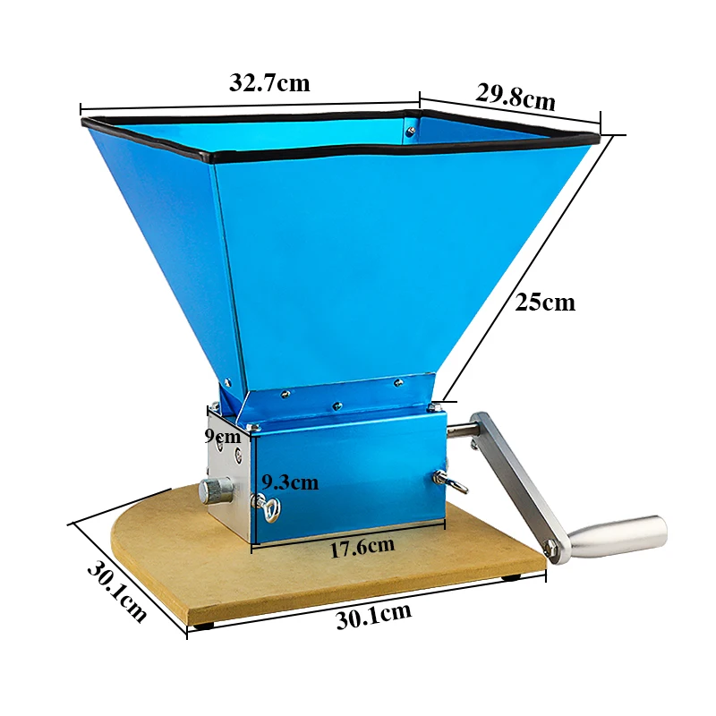 Нержавеющая сталь 3 ролика ячменного солода мельница дробилка Зерна мельница портативный измельчитель с деревянной основой домашнего пивоварения высокое качество