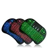 I8 Беспроводная мини-клавиатура עברית ברית с RGB-подсветкой, 2,4 ГГц, с тачпадом, мышью для Google Android TV Box, мини-ПК, ноутбука AZERTY ► Фото 3/6