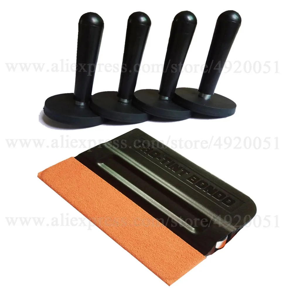 

4PCS Magnetic Holders 1PC Suede Edge Scraper Car Wrapping Installation Tool Kit Vinyl Wrap Squeegee Solar Film Fixing Sucker K32