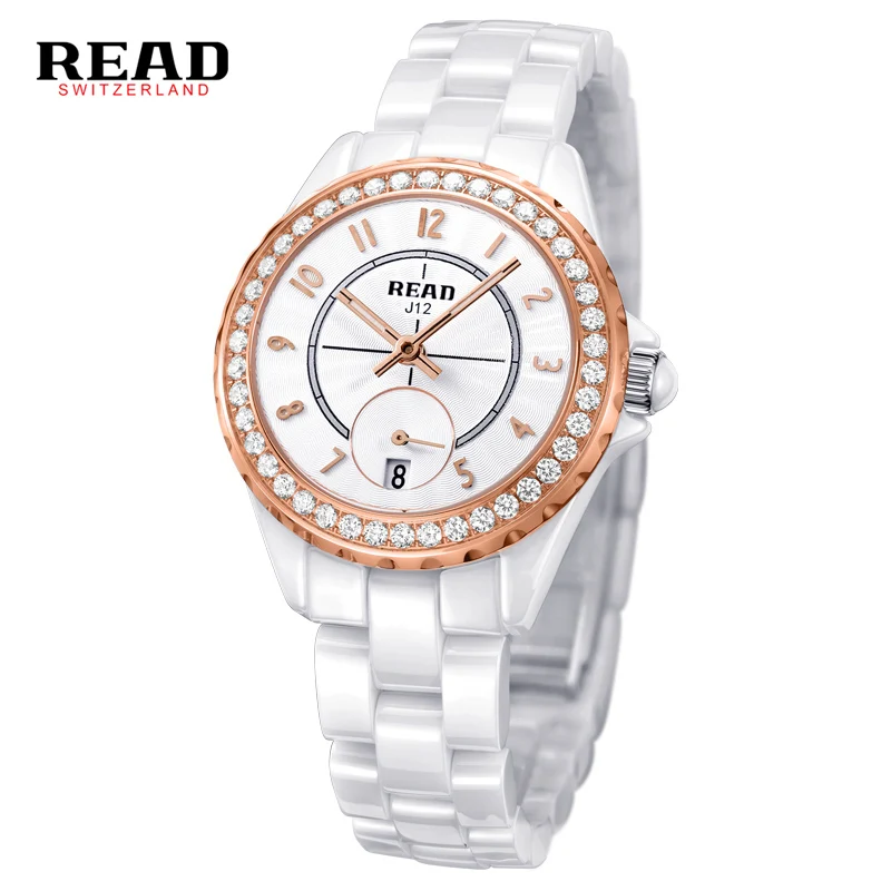 Модные женские часы, роскошные Цифровые белые женские часы-браслет, кварцевые часы для девушек, керамические наручные часы 3002, Reloj Mujer - Цвет: style 16