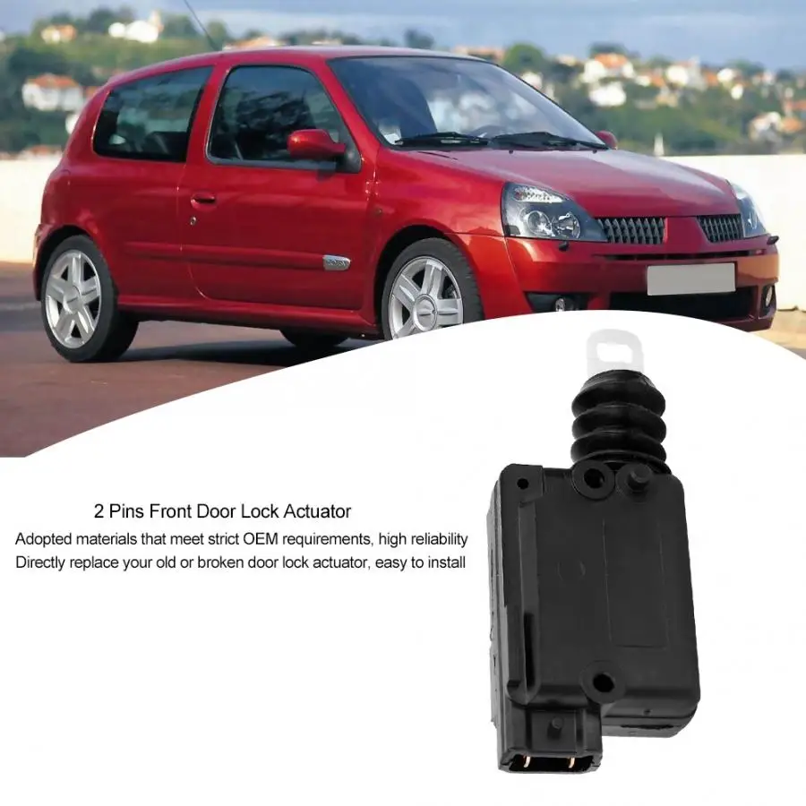 7702127213 7701039565 2 контактный привод замка передней двери для Renault Clio II Megane Scenic штифты