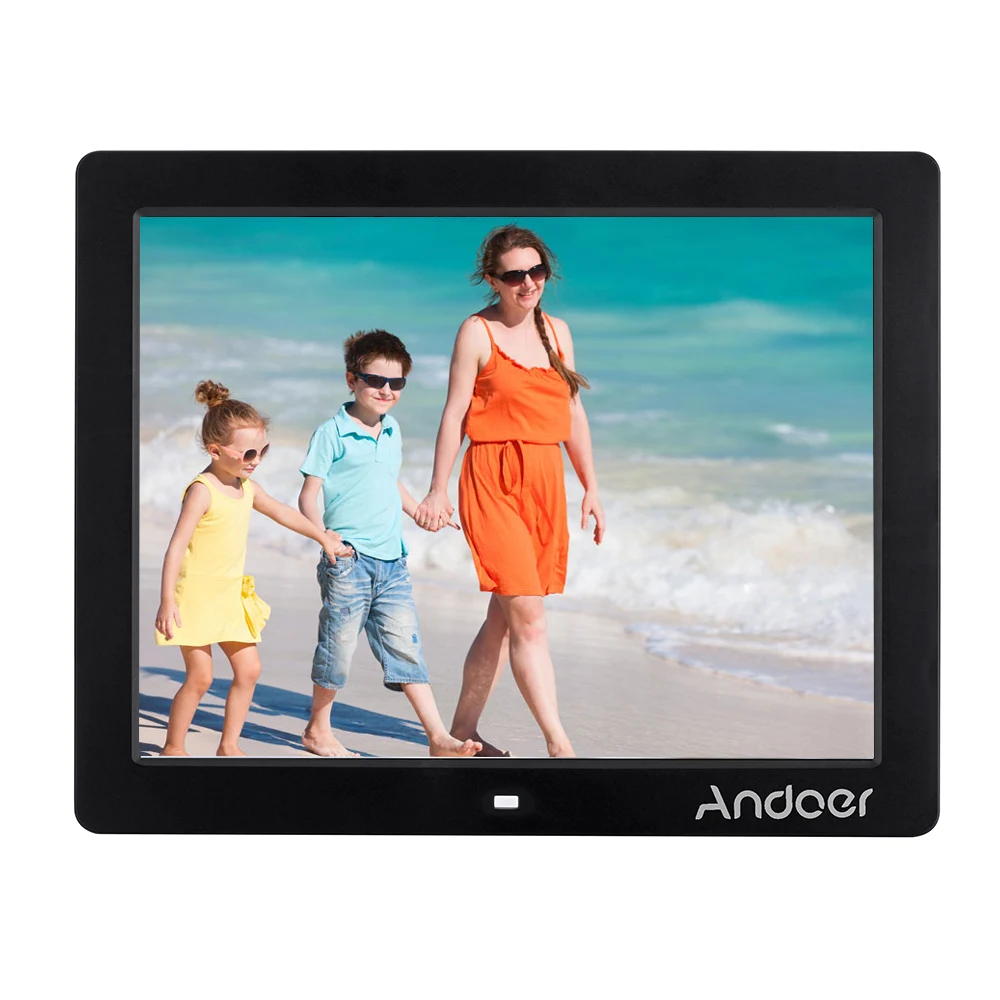 Andoer 1" HD светодиодный цифровой фоторамка 800*600 с MP4 MP3 видеоплеером электронная книга часы с календарем функция с пультом дистанционного управления