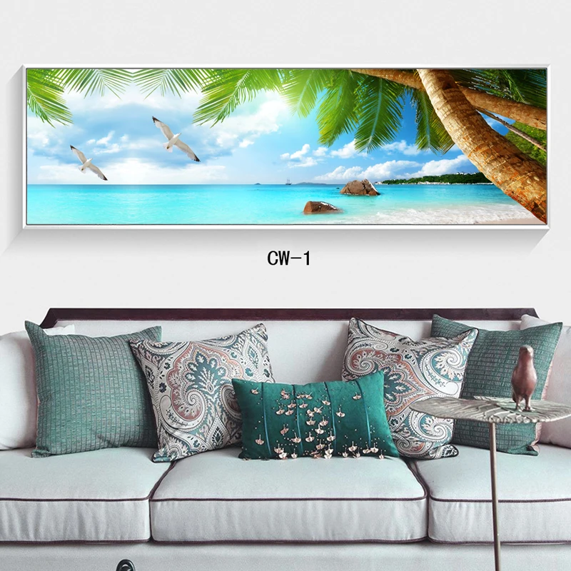 

Sunsets Natural Sea Beach Landscape Posters and Prints Canvas Painting Panorama Scandinavian Wall Art Picture for Living Room