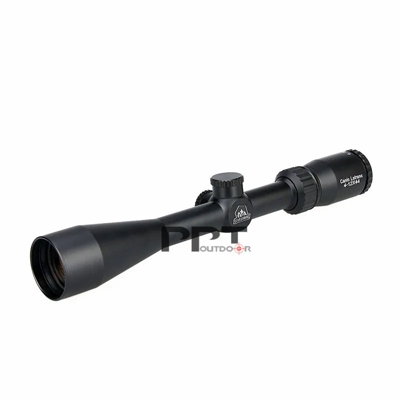 Койот Тактический Riflescope 4-12x44 Rifle Optic увеличительная Лупа охотничий прицел 25,4 мм диаметр трубки для наружной съемки PP1-0305