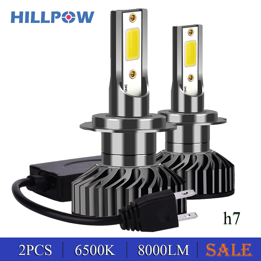 

Hillpow 2pcs H4 LED H7 Car Lights Bulbs H3 H8 H9 H11 881 9005 LED H1 9006 Car Headlight Lights For Auto Universal 12V
