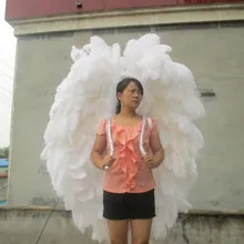 На заказ высокое качество роскошные страусиные перья Крылья ангела для свадебного мероприятия вечерние вечеринка украшения дома косплей реквизит EMS