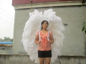 

Custom High quality Luxury Ostrich feather Angel Wings for wedding Event Party Home decorations cosplay props EMS Free shipping