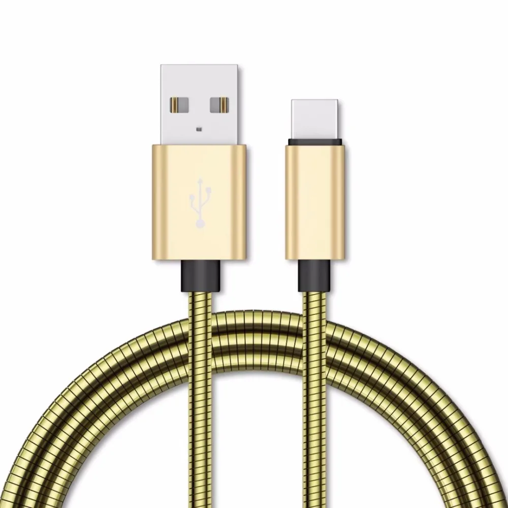 

0.2/1/2 Meter USB Type C Cable 2.4A Fast Charger Steel Soft Spring Cord For hawei P8 P9 P10 p20 pro nova 3E 2i 3i mate 9 10 PRO