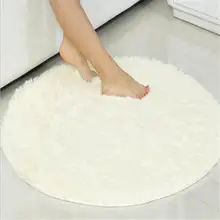 AOVOLL, мягкие ворсистые круглые ковры для гостиной, спальни, детской комнаты, коврики 3,5 см, длинные волосы, тонкий напольный коврик, коврик для дома