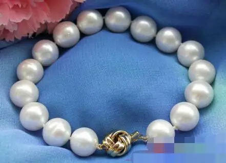 

FREE SHIPPING>>>@@ 3715 white round freshwater cultured pearl bracelet