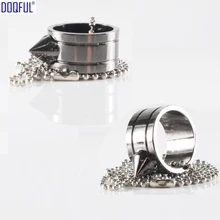 Collier de protection tactique, anneaux de doigt, chaînes de perles, autodéfense EDC, armes de survie en plein air, ornements à la mode, 50 pièces/lot