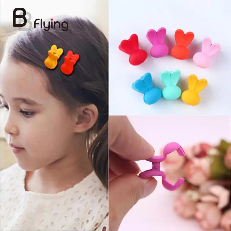 10Pcs Random Baby Hair Clips Girls Hairpins Mini Claw Rabbit Children