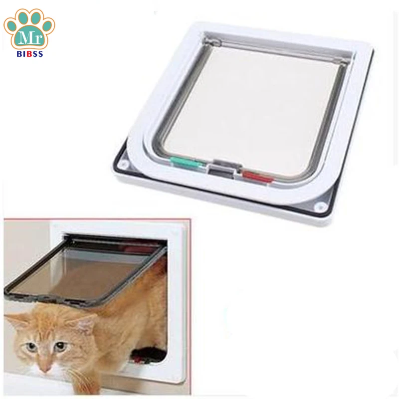 Pet Cat Flap Door Lockable ABS Material Safety Door for Small