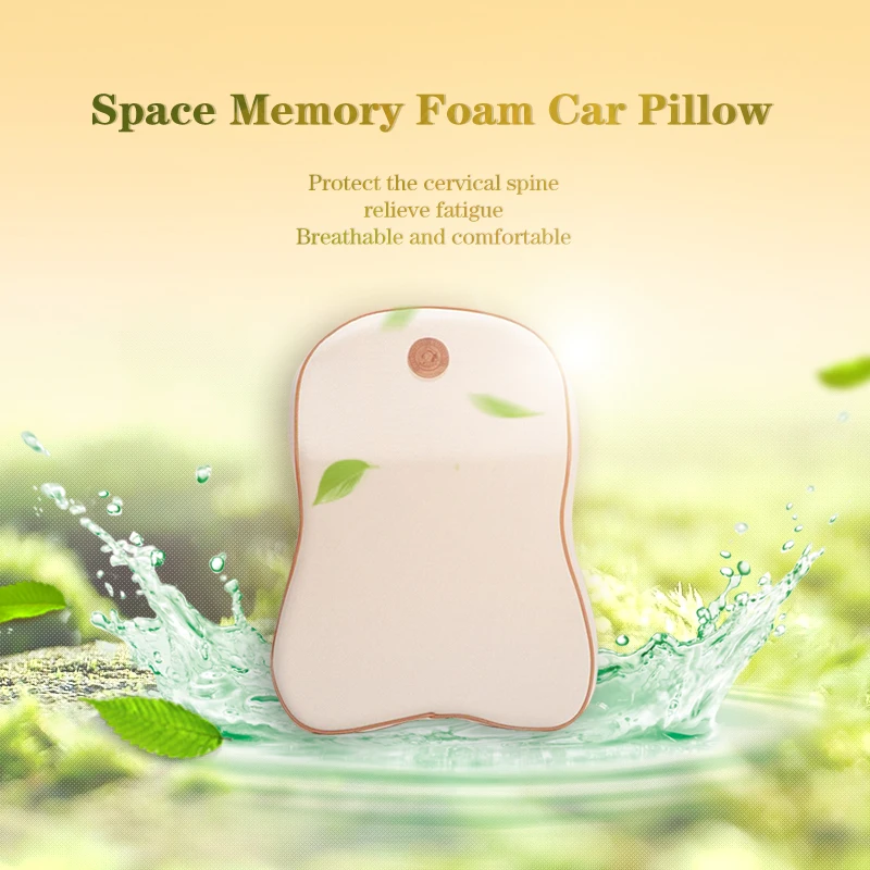 

1PC High Quality Car Pillow Neck Headrest Space Memory Foam Fabric Car Covers Vehicular Pillows Comfortable Rear Cushion