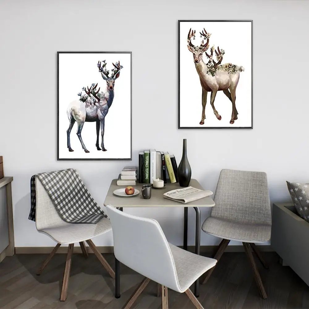 Antelope Painting By Numbers Animal Oil Flower Cuadros Decoracion Acrylic Paint On Canvas Modern Wall Art Poster | Дом и сад