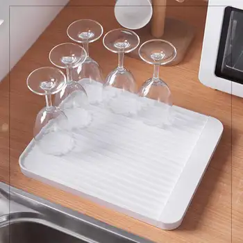 

Creative Multi-Function Kitchen Drain Tray Simple Non-Slip Diatom Mud Cup Drain Tray Dish Plate Cup Filter Water Rack