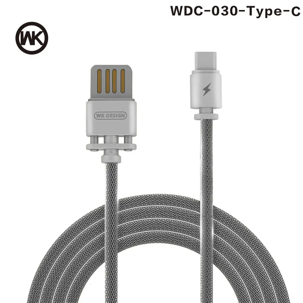 WK usb type-C кабель для samsung Note 8 S8 USB C цинковый сплав 2.1A Быстрая Зарядка Синхронизация данных для huawei P20 Pro Xiaomi type-C кабель