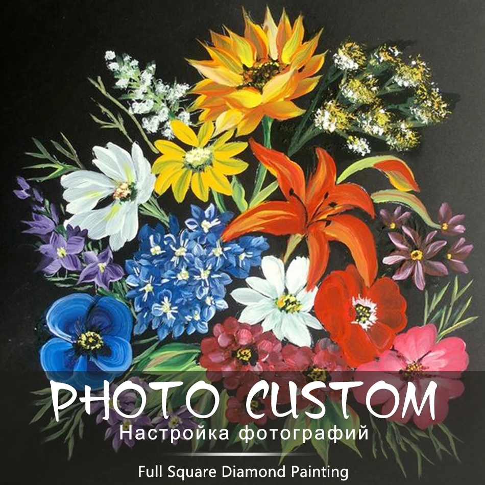 

SaShiKo Flowers Photo Custom Diamond Painting Full Square Picture of Rhinestone DIY Diamond Mosaic Diamond Embroidery Sale