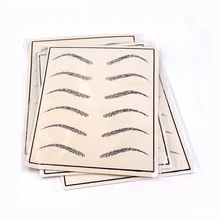 10 шт. косметический постоянный макияж с микроволокном бровей кожа для обучения татуировкам поставка поддельная бровь кожа для практики нанесения татуировки для начинающих