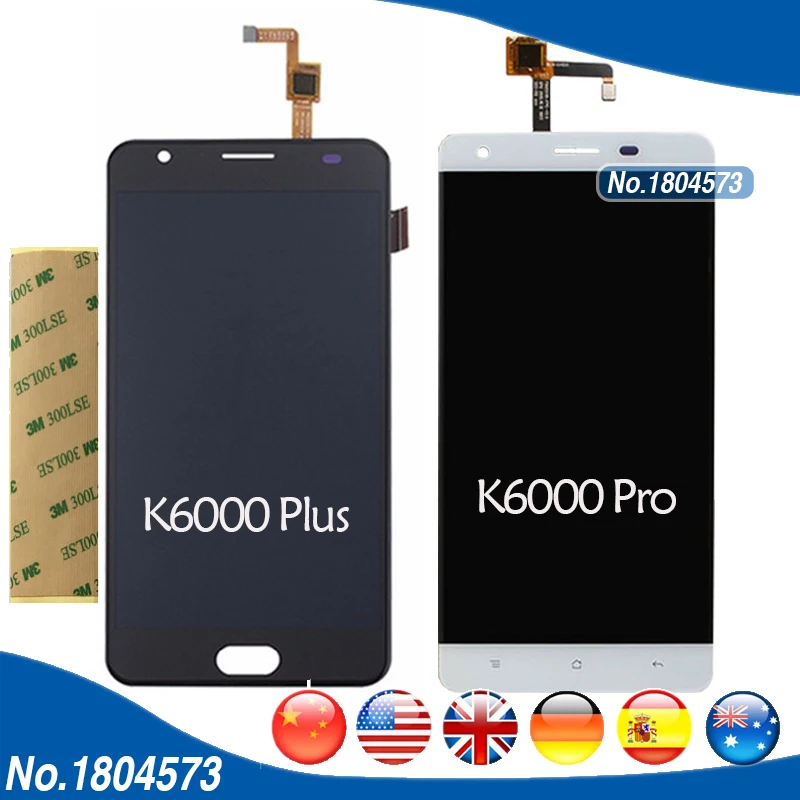 Для Oukitel K6000 плюс Сенсорный Панель + ЖК-дисплей Дисплей дигитайзер сборки для Pro