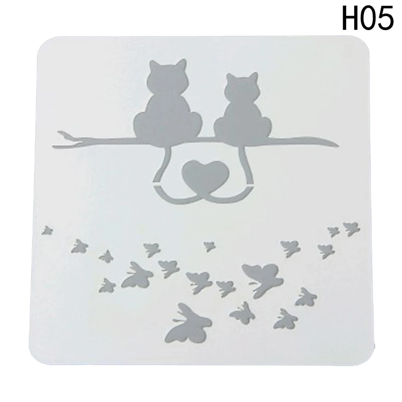 

Creative Flower Cat Template Layering Stencils For Scrapbooking Photo Album Decorative Embossing DIY Paper Cards Crafts