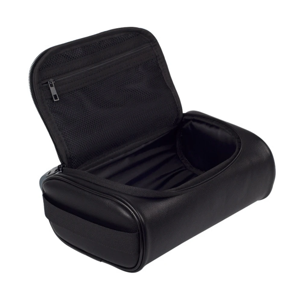  Men Cosmetic Organizer Pouch PU Leather Wash Storage Fashion With Carry Handle Large Capacity Toile