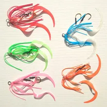 50pcs Silicone Rubber Skirt Rig Assist Hook Replacement for Slider Tai Kabura Jig Bottom Madai Squid Snapper Jigging FishingLure 1pc 50g 1 8oz salty rubber jigs bottom madai jig with rubber hook squid trolling fishing lures snapper jigs