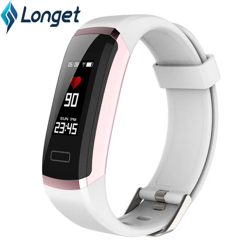 

Longet Fitness Watch 0.96" Color Screen Fitness Tracker With Heart Rate Monitor,Step Counter Waterproof Smart Wristband