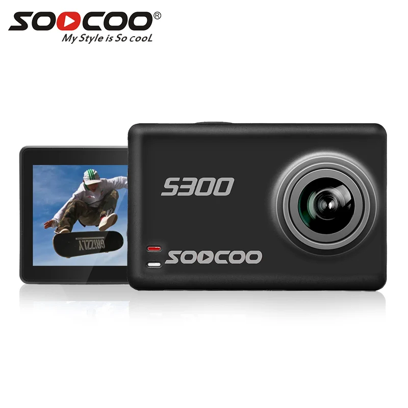 

SOOCOO S300 Action Camera 2.35" touch lcd Hi3559V100 + IMX377 4K 30fps EIS Wifi 12MP CMOS remote external mic sport cam
