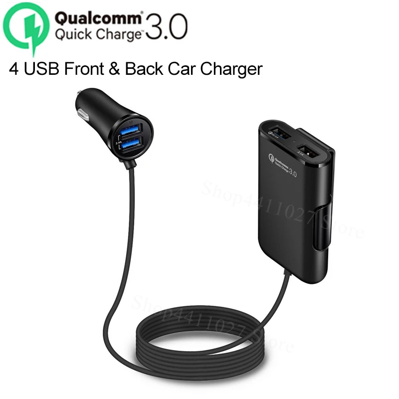 

4 Ports QC 3.0 Fast USB Car Charger Accessories stickers for Audi a3 a4 b6 b7 b8 a4 a6 c5 a5 a6 c6 a3 8p a4 b5 2008-2018