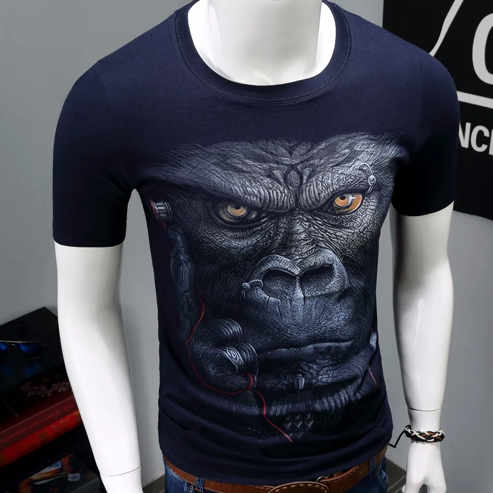 Брендовая одежда 3D Топы И Футболки Повседневная футболка homme Футболка мужская хип-хоп модная футболка с принтом животных заводская цена