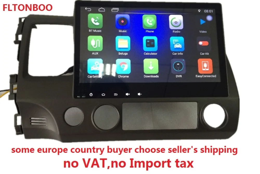 10 1 '񟝰x600 четырехъядерный Android 7 0 для HONDA civic 2006 2011 Автомобильный gps