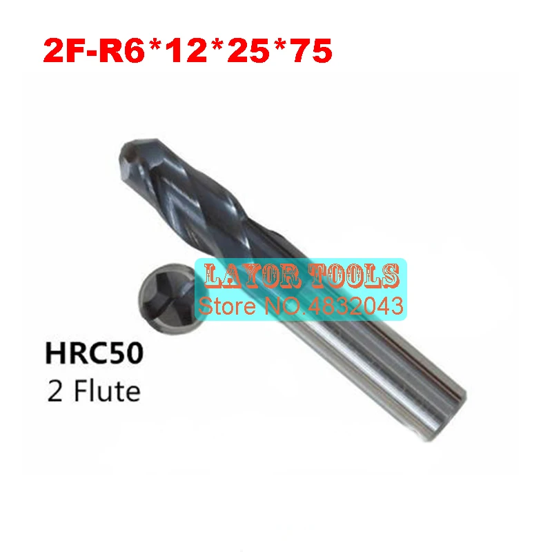 2017 фрезерный станок с ЧПУ Fresa 2f r6.0*12*25*75hrc50 карбидные концевые фрезы карбидная