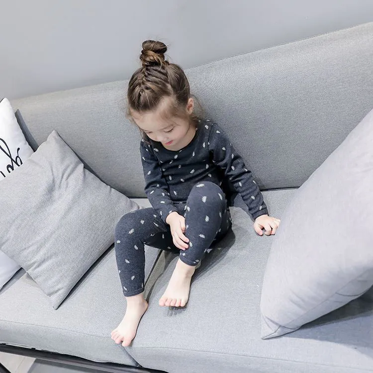2019 детские пижамы на весну и осень, корейская детская повседневная модная Домашняя одежда из двух предметов