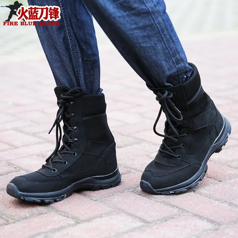 New Men summer breathable mesh 08 boots male fan super light Marine shoes