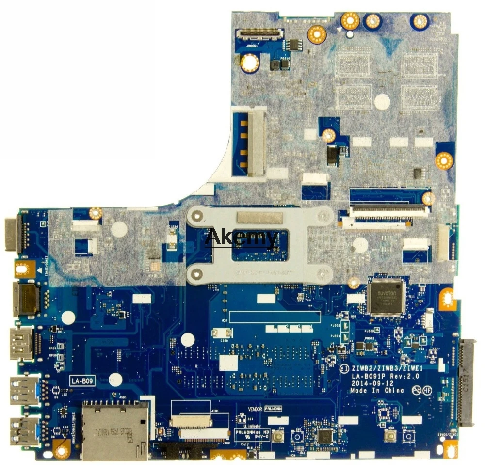 ZIWB2/ZIWB3/ZIWE1 LA B091P материнская плата для For Lenovo B50 80 N50 ноутбука CPU I3 4030/4005 R5 M330 2G 100%