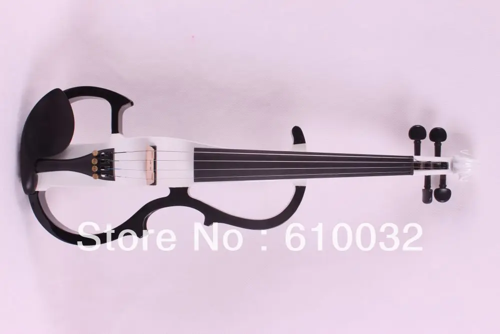 4 струны 4/4 электрическая скрипка бесшумный звукосниматель тонкий тон части включают золотой цвет# 8-21black белый цвет