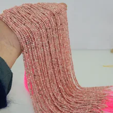 Натуральный Родохрозит граненые Свободные Круглые бусины 2,5 мм/3,5 мм/4 мм