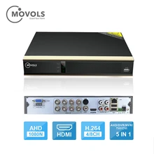 Movols 8CH 1080N 5 IN1 H.264 AHD DVR Digital Video Recorder para CCTV HDMI 1080 P Suporte De Saída de Vídeo Analógica AHD Câmera IP