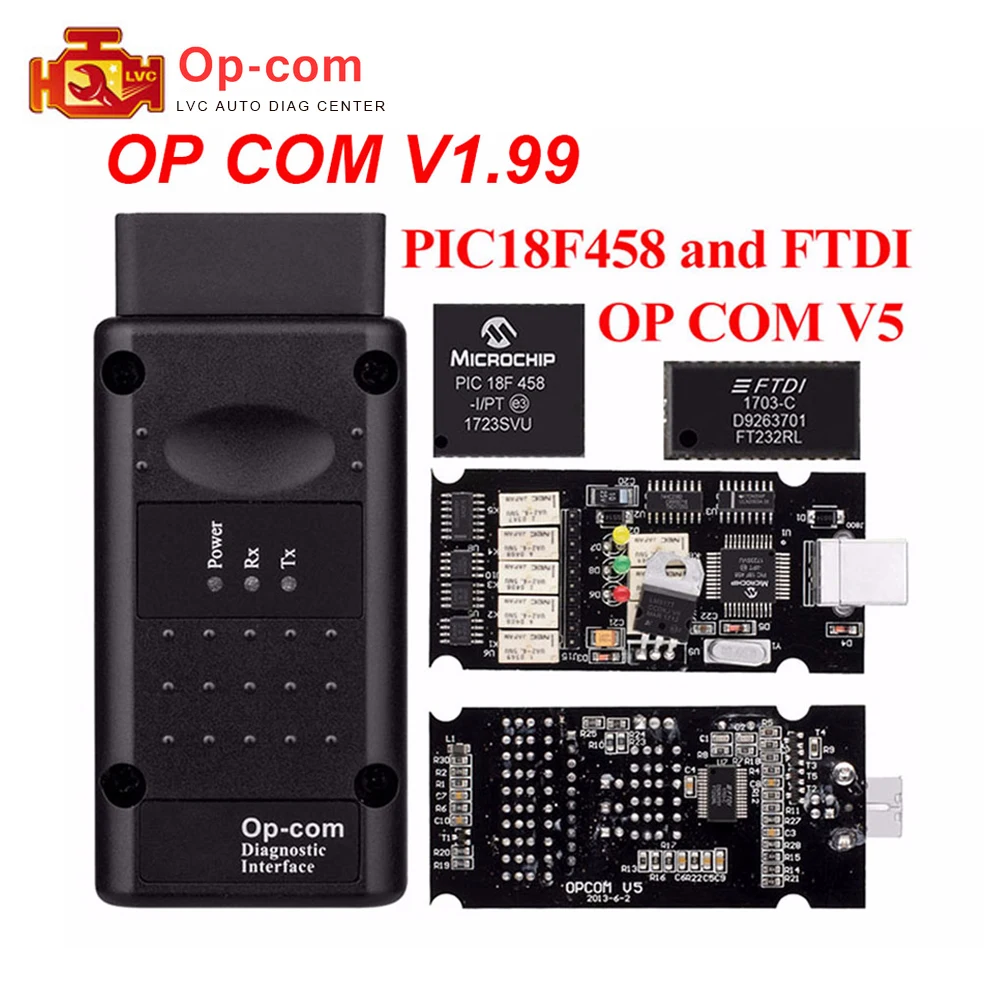 Op-com V1.65 V1.78 V1.99 с PIC18F458 FTDI op com OBD2 автоматический диагностический инструмент для Opel OPCOM шина сети локальных контроллеров V1.7 может быть обновление вспышки