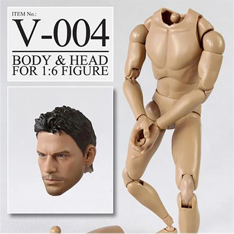 

1/6 Scale Male Body Narrow Shoulder For 1:6 Action Figure Veryhot PVC V1-N A-04 Head Sculpt Carving Set Biochemical Chris Hottoy