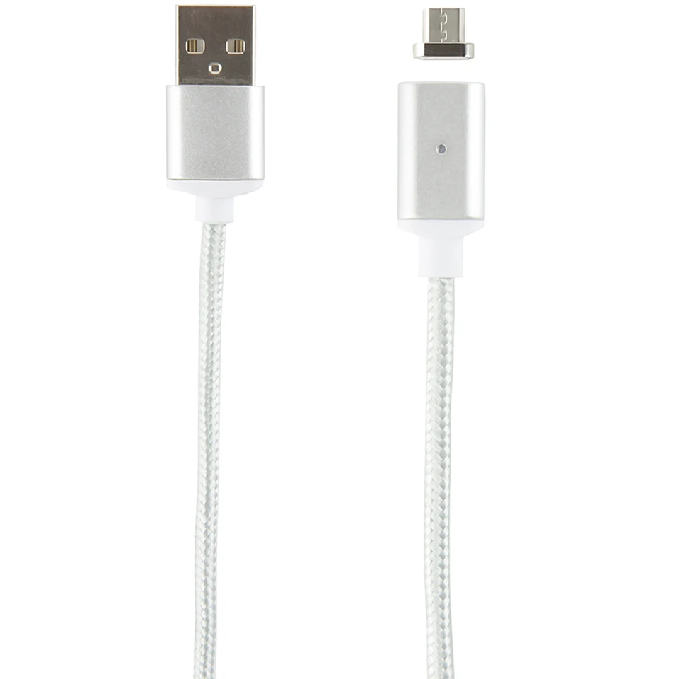 

Дата-кабель Магнитный Red Line USB - micro USB, нейлоновая оплетка, серебристый УТ000012857