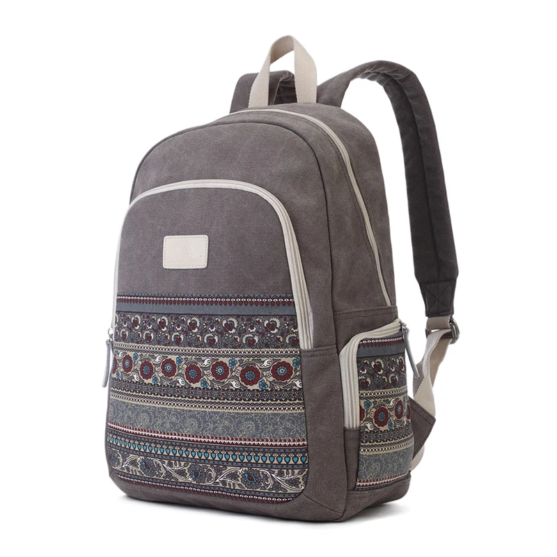 Pаспродажа Canvasartisan Одежда высшего качества Для женщин canvans рюкзак сумка женская Ретро цветочные Стиль для отдыха большой Ёмкость путешествия ноутбук Р...