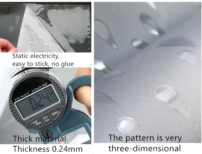 Статическая в виде капли дождя, стеклянная пленка на окно, ванная комната, балкон, окно, раздвижное стекло окна двери, паста, 3D тиснение, стеклянная пленка, наклейка