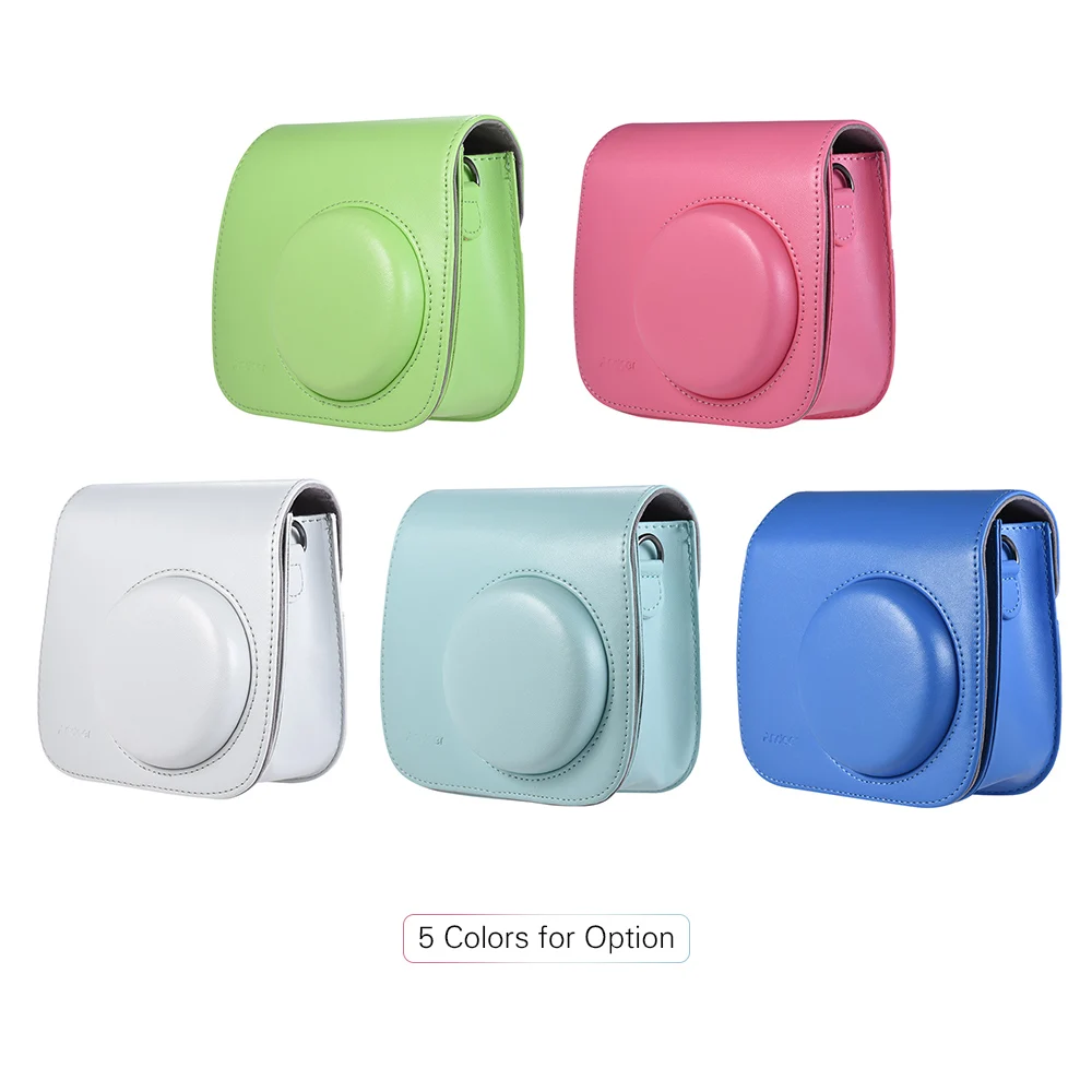 Чехол Andoer для камеры Fujifilm Instax Mini 8/9/8 + розовый/синий/белый/зеленый|camera bag case|instant camera