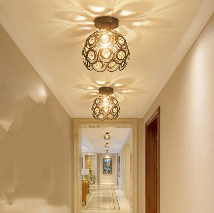

American Iron Ceiling Light Corridor Aisle Balcony Fitting Room Study Ceiling Lamp Reading Living Room Gallery De Ceiling Lights