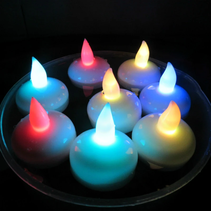 Светодиодный датчик Tealight воды мерцающий Votive светильник свеча красочный