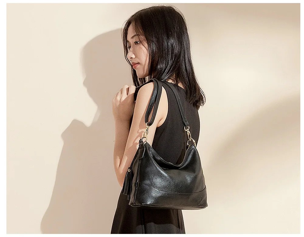 Zency moda hobos 100% bolsa de couro