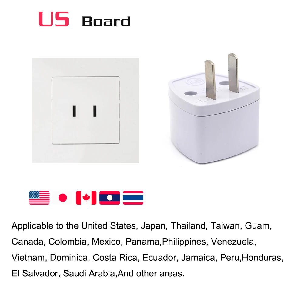 1PC Universal UK US AU EU AC Power Socket Plug Travel Electrical Charger Adapter Converter Japan China America Italy Switzerland (6)